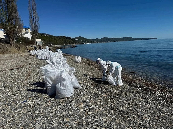 Туапсе: активистки Краснодарского краевого отделения СЖР помогают эвакуированным и наводят порядок в городе