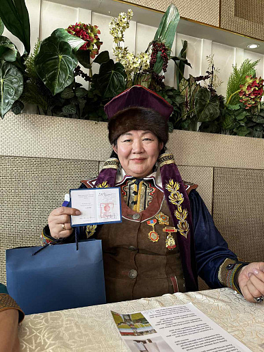 Монгольская медаль Майи Каруевой